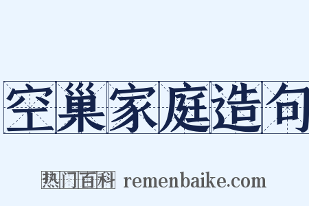 空巢家庭造句是什么意思的图片